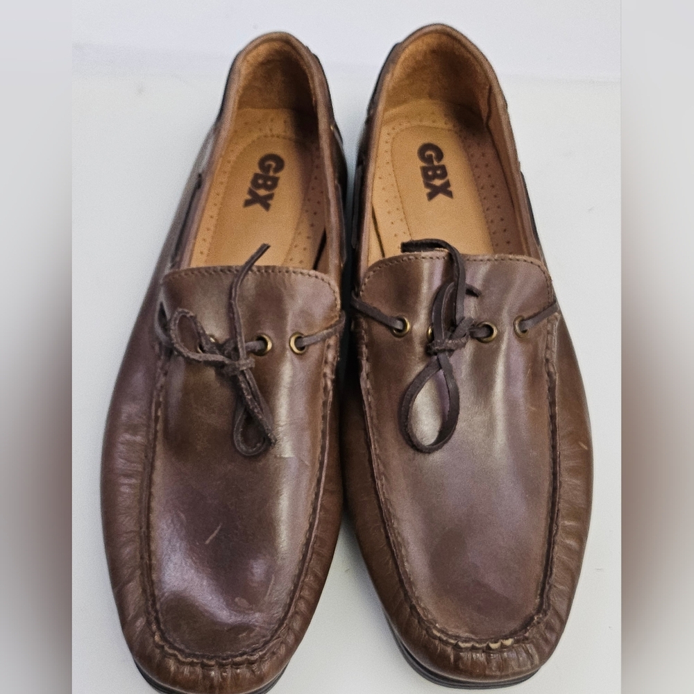 GBX Henley Loafer Soft Brown‎ Leather Slip-On Driving Shoes Mens Size 12D